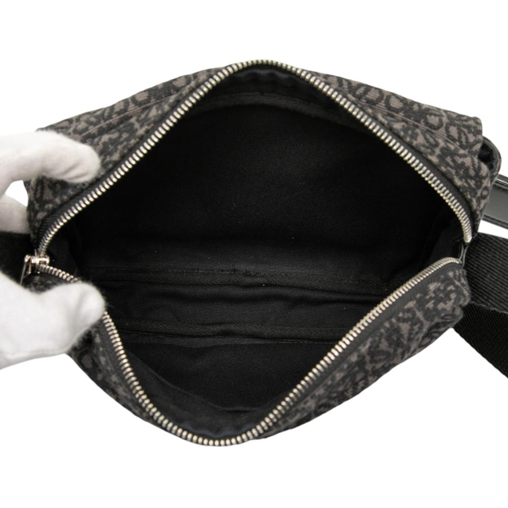 Loewe B LOEWE Black Canvas Fabric XS Anagram Military Messenger Bag Portugal