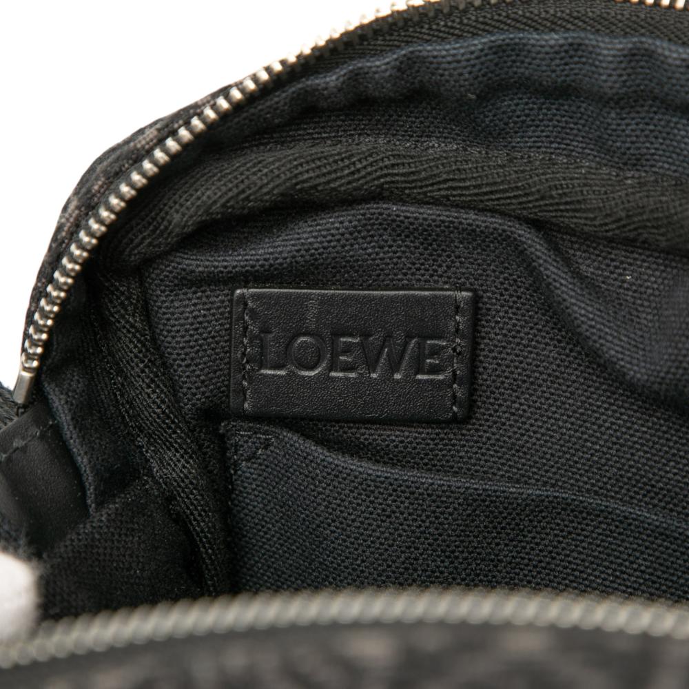 Loewe B LOEWE Black Canvas Fabric XS Anagram Military Messenger Bag Portugal