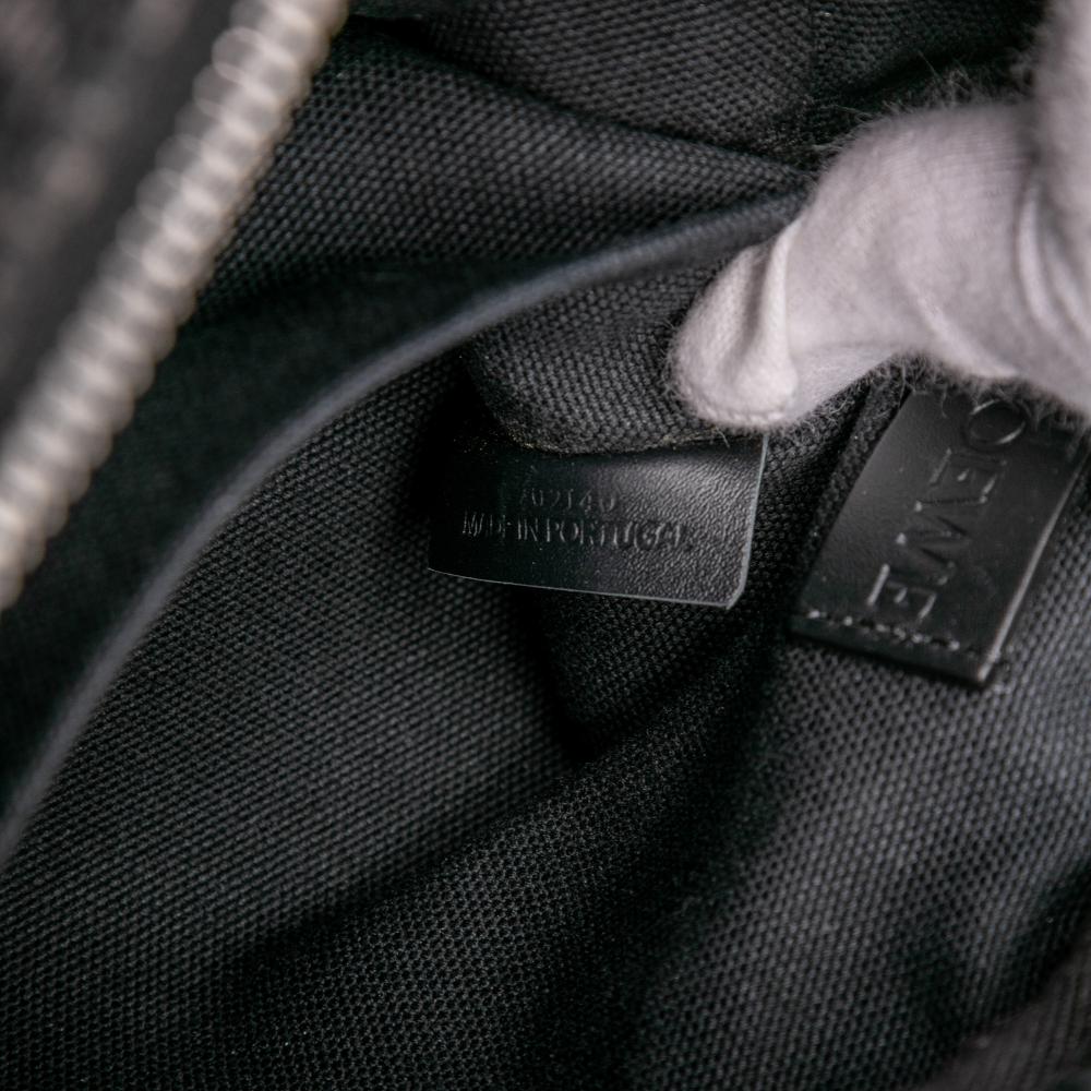 Loewe B LOEWE Black Canvas Fabric XS Anagram Military Messenger Bag Portugal