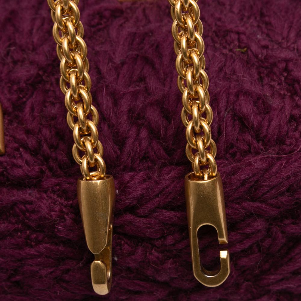 Valentino B Valentino Purple Magenta Knit Fabric Large Roman Stud Satchel Italy