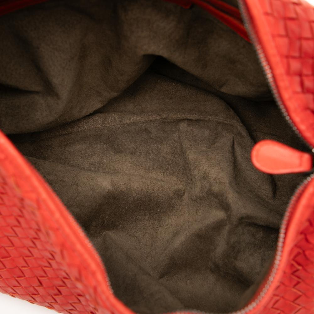 Bottega Veneta B Bottega Veneta Red Nappa Leather Leather Large Nappa Intrecciato Belly Hobo Italy