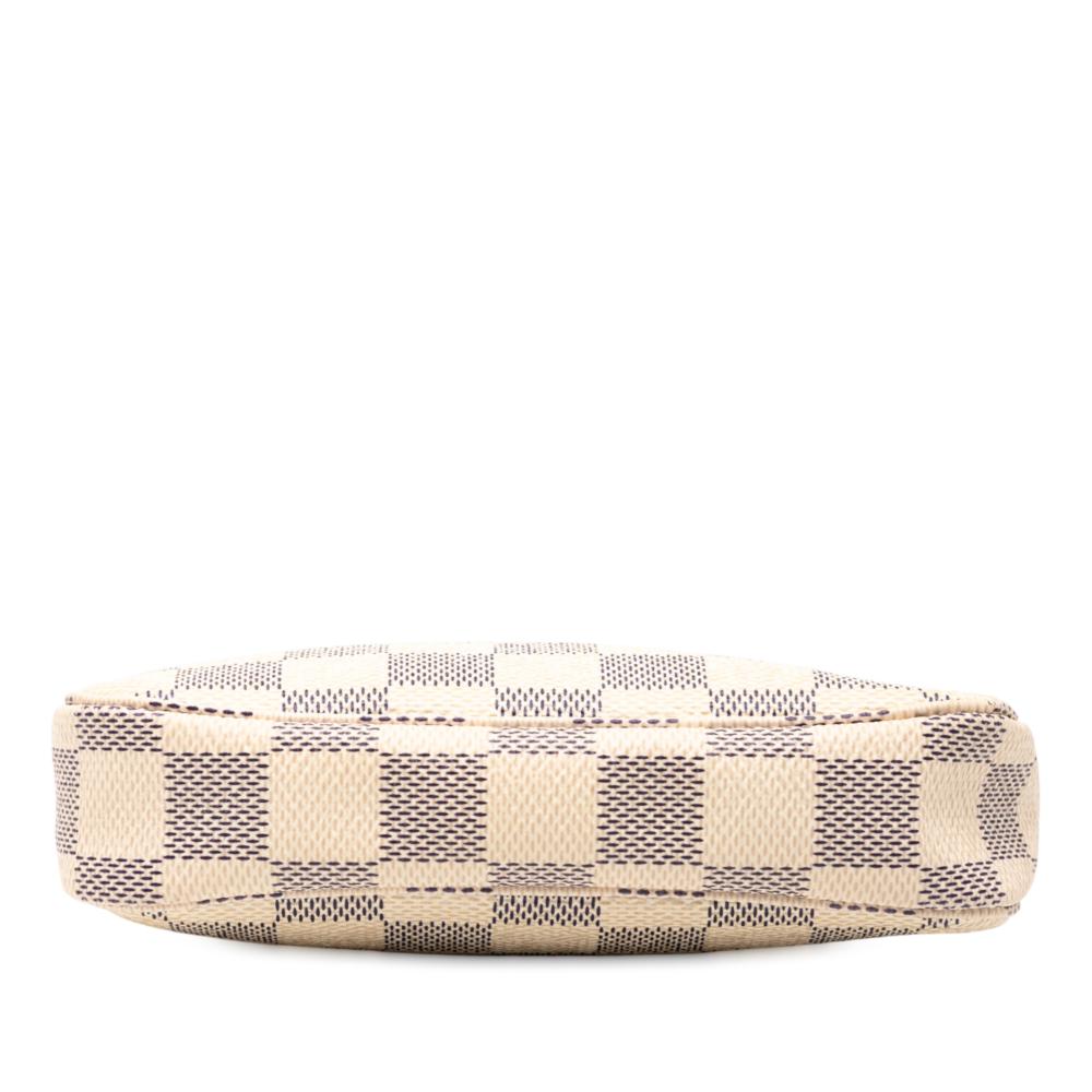 Louis Vuitton B Louis Vuitton White Damier Canvas Fabric Damier Azur Mini Pochette Accessoires France