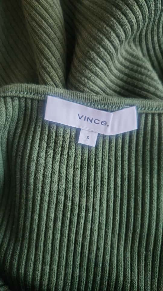 Vince Knitted green tank and matching skirt