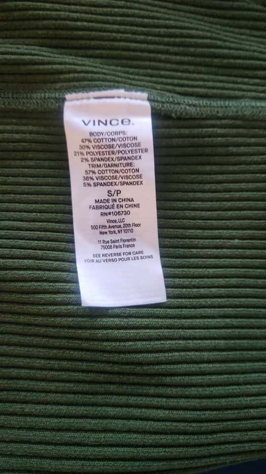 Vince Knitted green tank and matching skirt