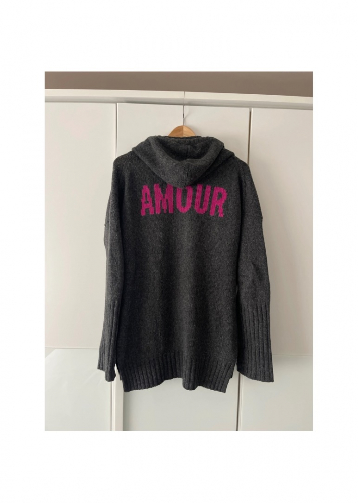 Zadig & Voltaire Sweat à capuche en tricot graphique Salma Amour