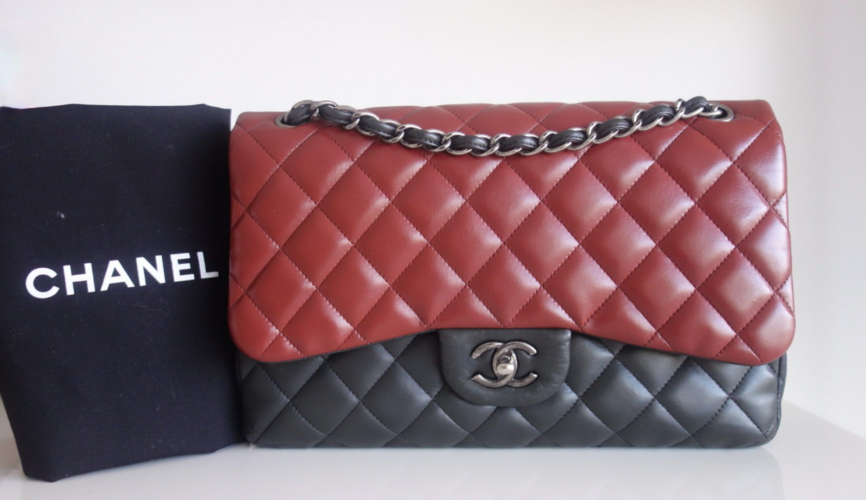 Chanel Classique tricolor bag