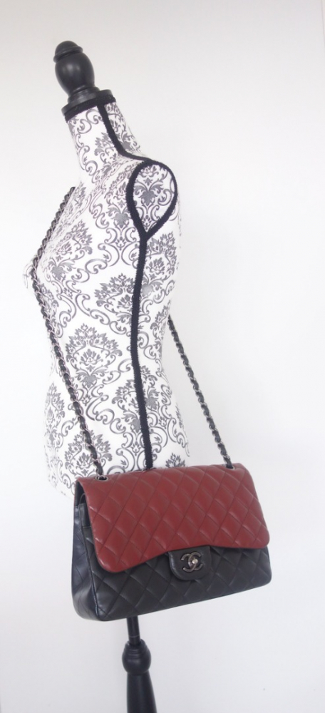 Chanel Classique tricolor bag