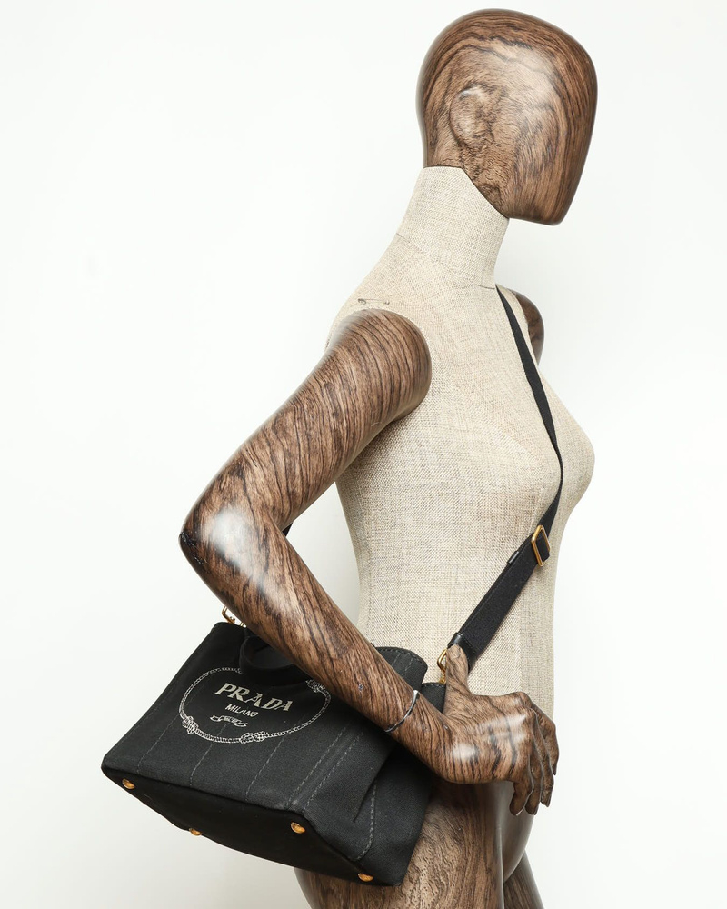 Prada Small Canapa Tote Bag