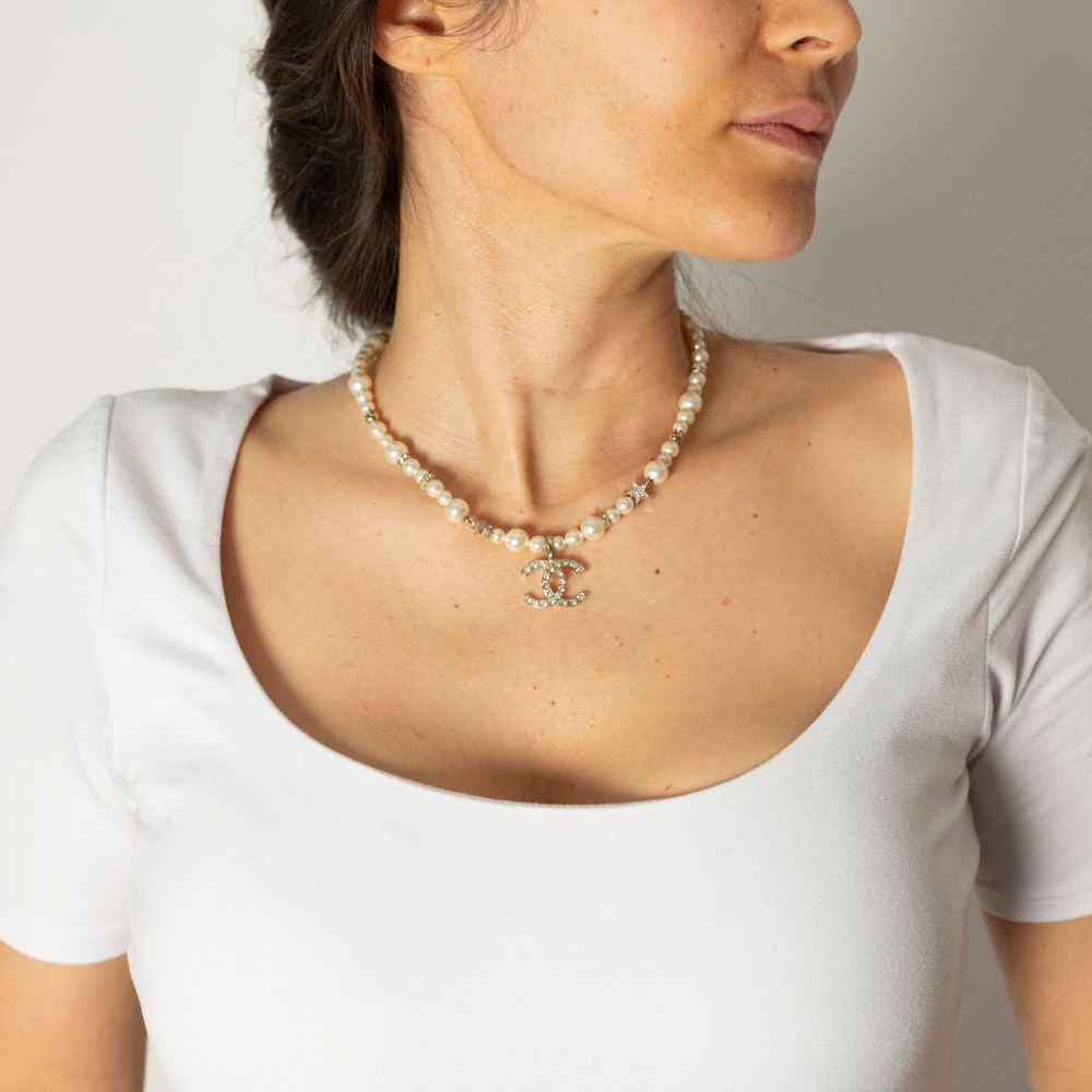 Chanel CC Metal Choker Gold