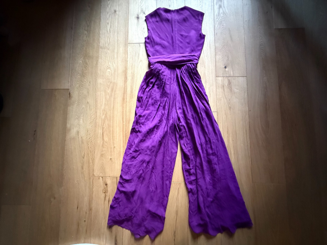 Max Mara Combinaison fluide en soie violette Pianoforte