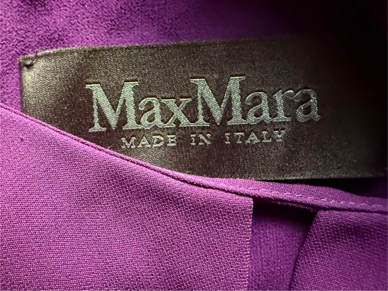 Max Mara Combinaison fluide en soie violette Pianoforte