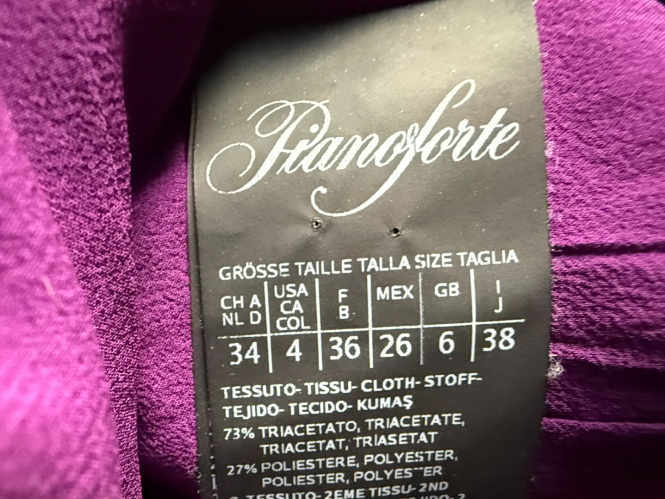 Max Mara Combinaison fluide en soie violette Pianoforte