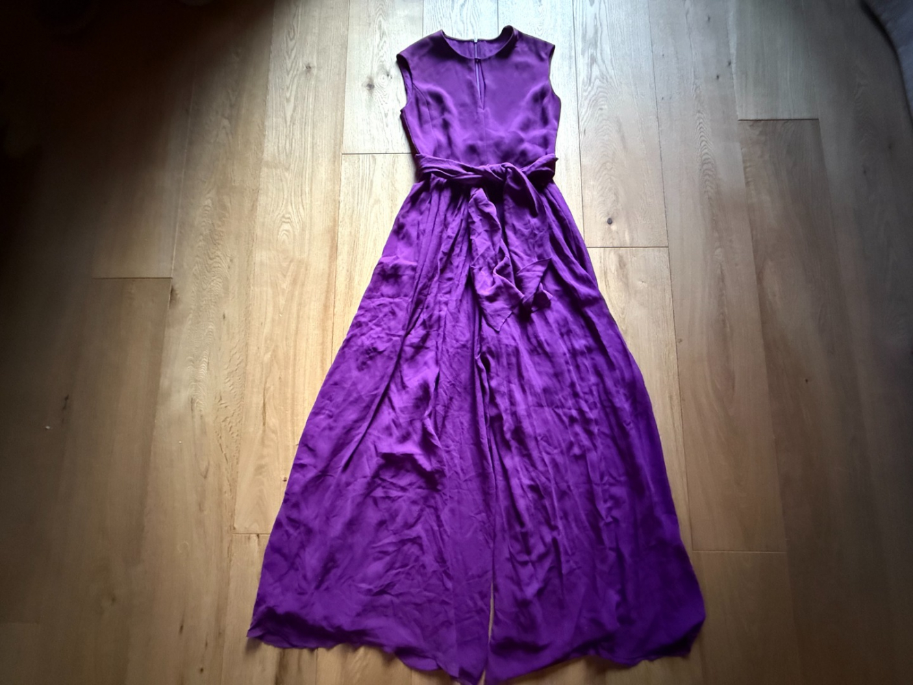 Max Mara Combinaison fluide en soie violette Pianoforte