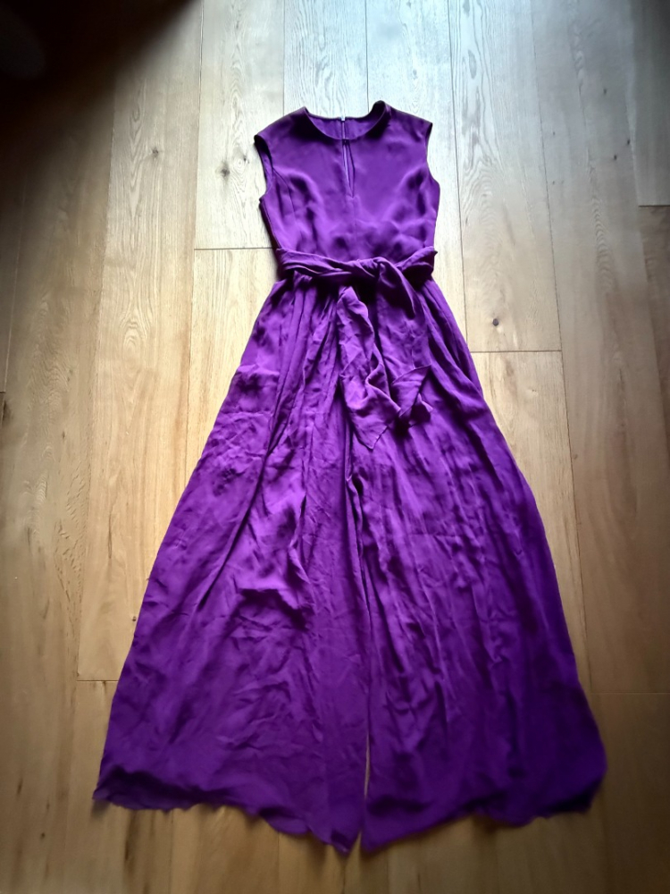 Max Mara Combinaison fluide en soie violette Pianoforte