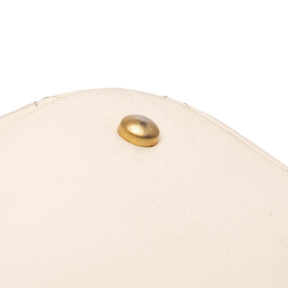 Chanel B Chanel White Ivory Calf Leather Crumpled skin En Vogue Rope Satchel Italy