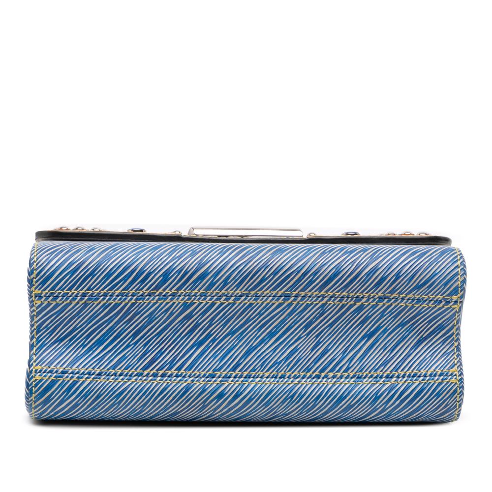 Louis Vuitton B Louis Vuitton Blue Epi Leather Leather Epi Denim Studded Twist MM France