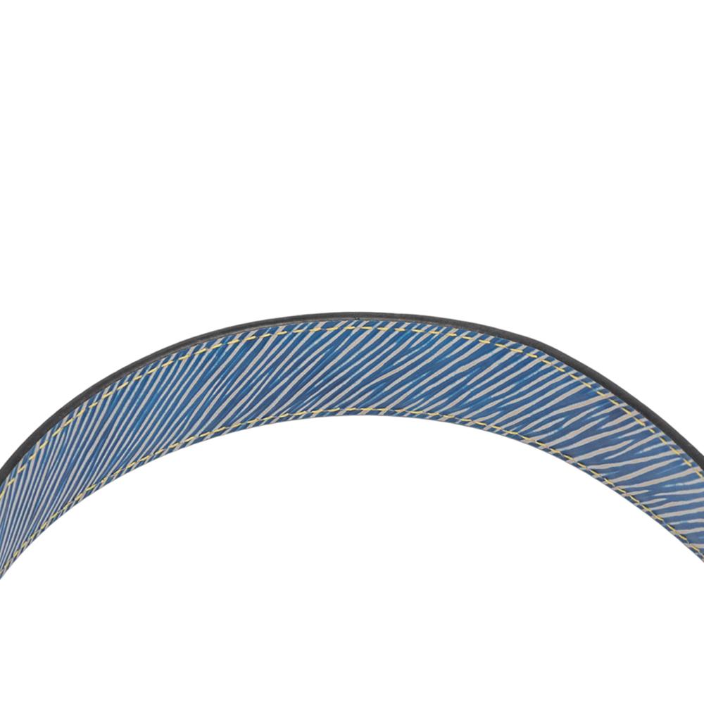 Louis Vuitton B Louis Vuitton Blue Epi Leather Leather Epi Denim Studded Twist MM France