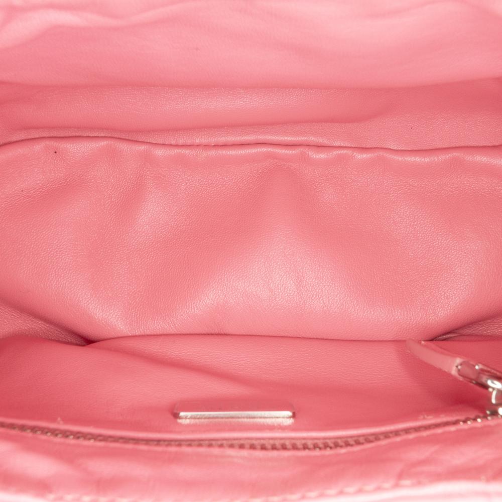 Prada B Prada Pink Nappa Leather Leather Nappa Soft Padded Re Edition 2002 Moon Satchel Italy