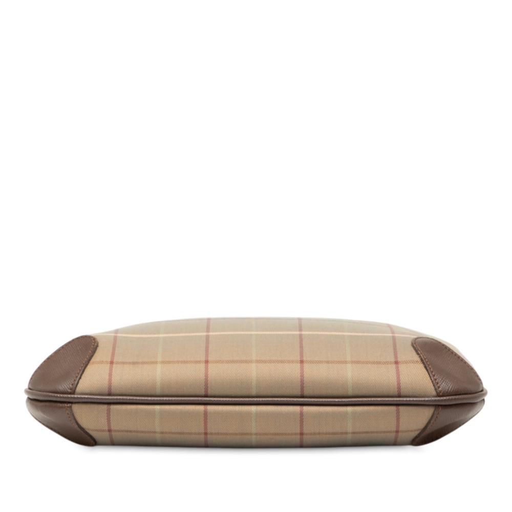 Burberry B Burberry Brown Light Brown Canvas Fabric Vintage Check Clutch United Kingdom