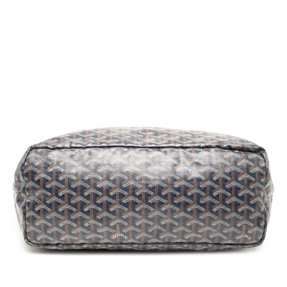 Goyard AB Goyard Gray Light Gray Coated Canvas Fabric Goyardine Saint Louis PM France