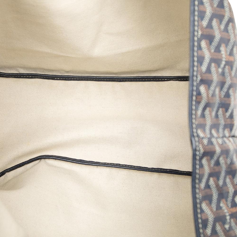 Goyard AB Goyard Gray Light Gray Coated Canvas Fabric Goyardine Saint Louis PM France