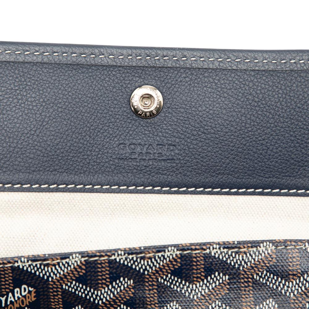 Goyard AB Goyard Gray Light Gray Coated Canvas Fabric Goyardine Saint Louis PM France