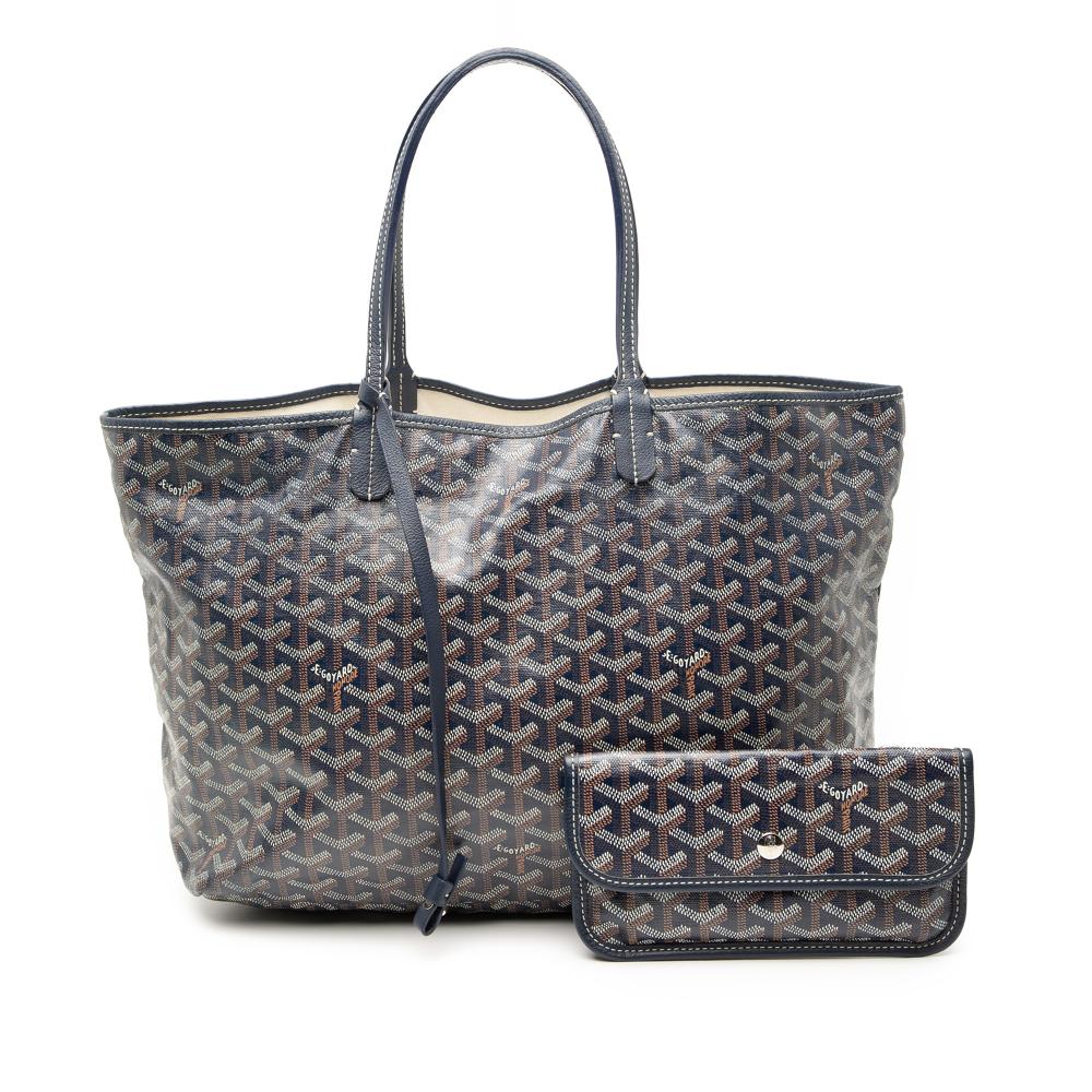 Goyard AB Goyard Gray Light Gray Coated Canvas Fabric Goyardine Saint Louis PM France
