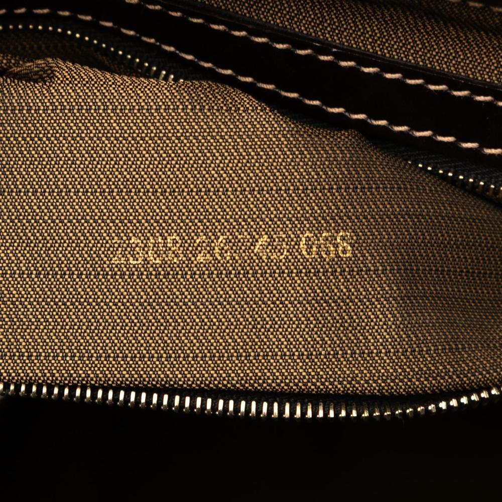 Fendi B Fendi Brown Canvas Fabric Zucca Twins Tote Italy