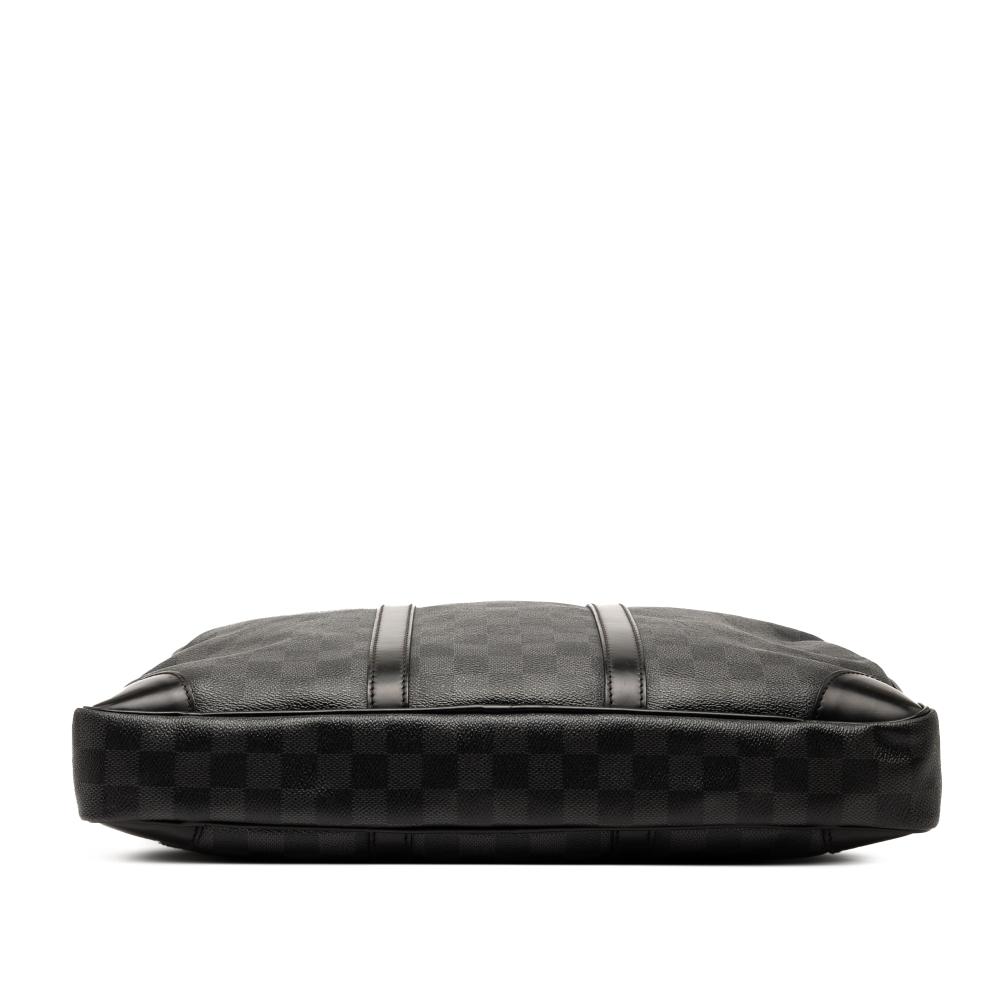 Louis Vuitton B Louis Vuitton Black Damier Canvas Fabric Damier Graphite Porte Documents Voyage PM France
