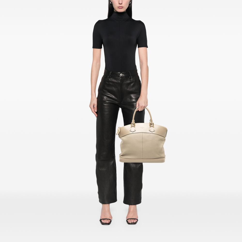 Louis Vuitton B Louis Vuitton Brown Beige Suhali Leather Leather Suhali Lockit MM France