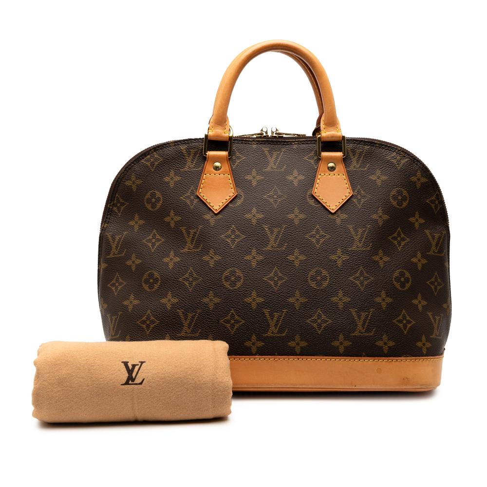 Louis Vuitton B Louis Vuitton Brown Monogram Canvas Fabric Monogram Alma PM France