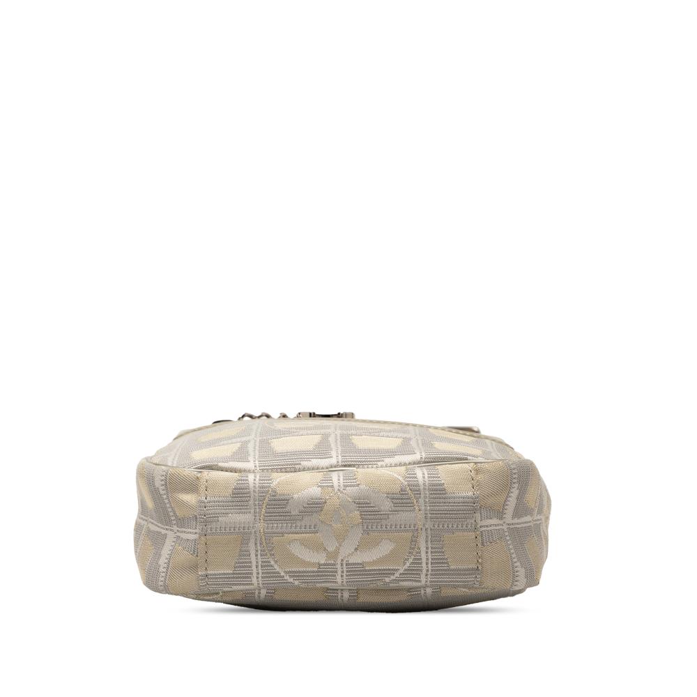 Chanel AB Chanel Gray Nylon Fabric New Travel Line Crossbody Italy