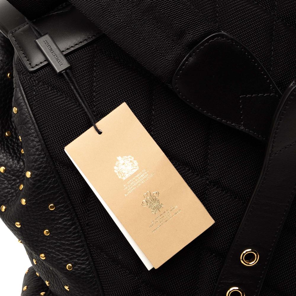 Burberry B Burberry Black Calf Leather Studded Rucksack Backpack China