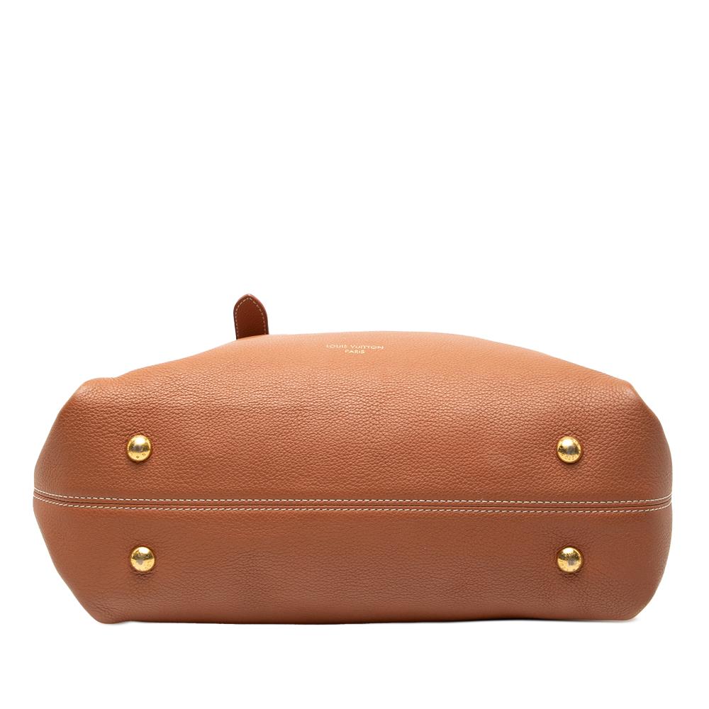 Louis Vuitton AB Louis Vuitton Brown Calf Leather Grained skin Low Key Cabas MM France