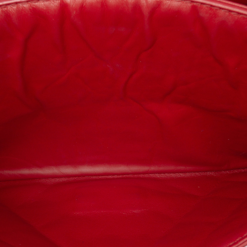 Chanel 2.55 Reissue Maxi Lambskin Leather Matelassè Flap Shoulder Bag Red