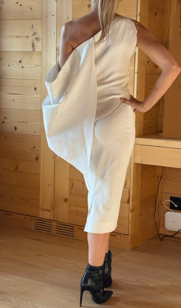 Tom Ford Incroyable robe à épaulettes à capuchon