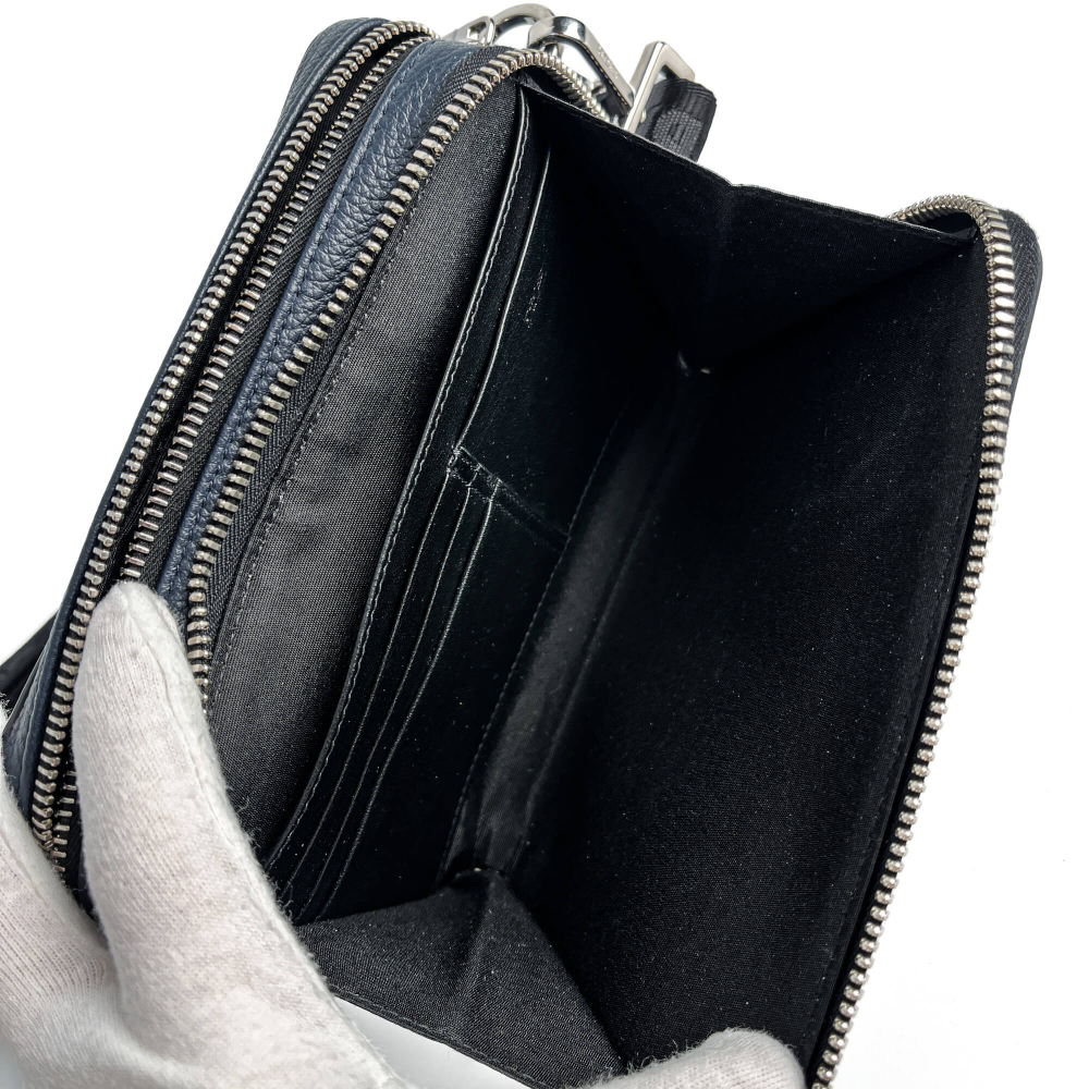 Christian Dior Dior x Shawn Stussy Leather 2-Ways Camera Crossbody Blue