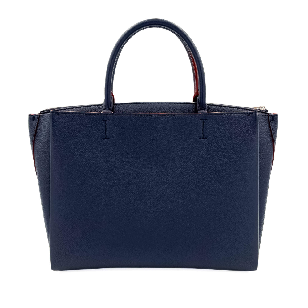 Louis Vuitton LockMeTo Calfskin Grained Leather 2-Ways Tote Bag Navy