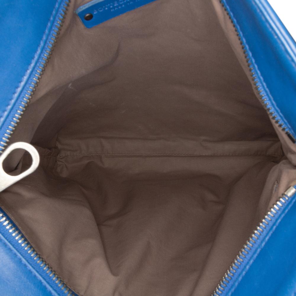 Bottega Veneta B Bottega Veneta Blue Nappa Leather Leather Nappa Intrecciato Crossbody Italy