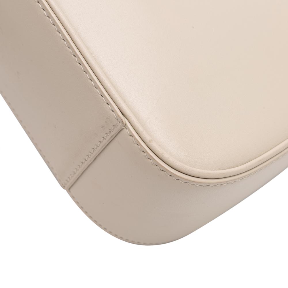 Saint Laurent AB Saint Laurent White Ivory Calf Leather Smooth Le 5 a 7 Hobo Italy