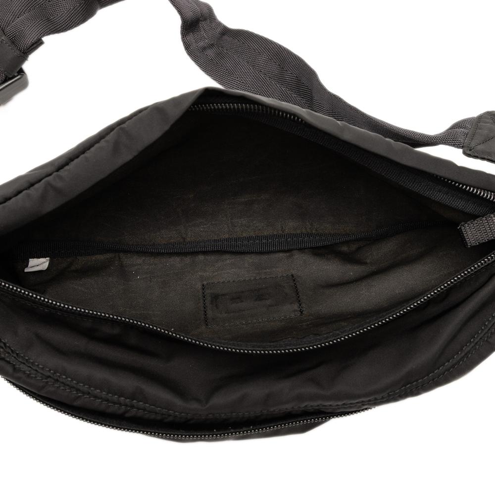 Prada B Prada Black Nylon Fabric Tessuto Belt Bag Italy