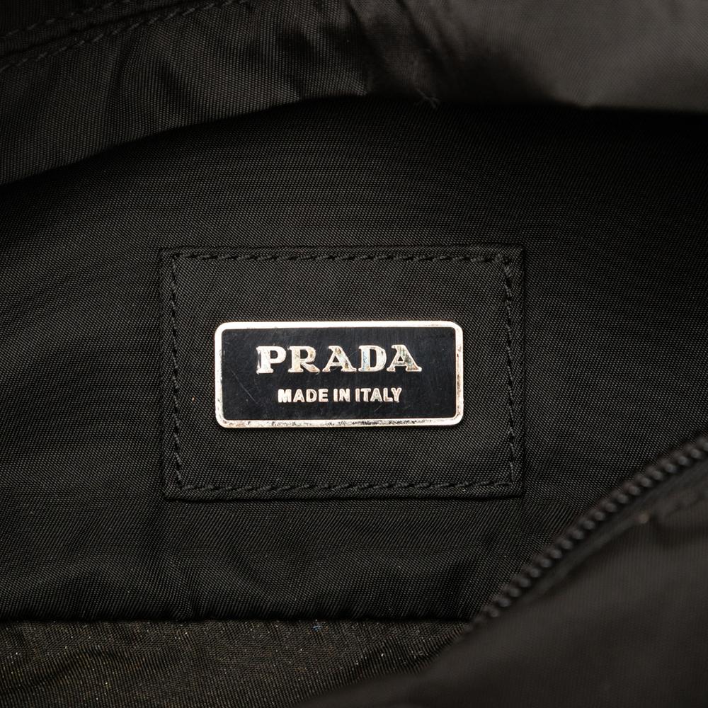 Prada B Prada Black Nylon Fabric Tessuto Belt Bag Italy