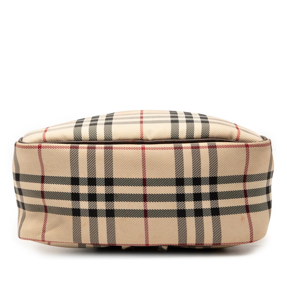 Burberry B Burberry Brown Beige Canvas Fabric House Check Sling Backpack United Kingdom