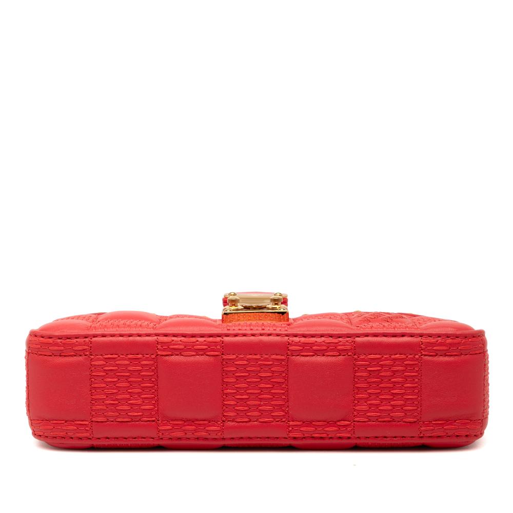 Louis Vuitton Pink Strawberry Lambskin Leather Leather Damier Quilt Lambskin Troca Pochette France