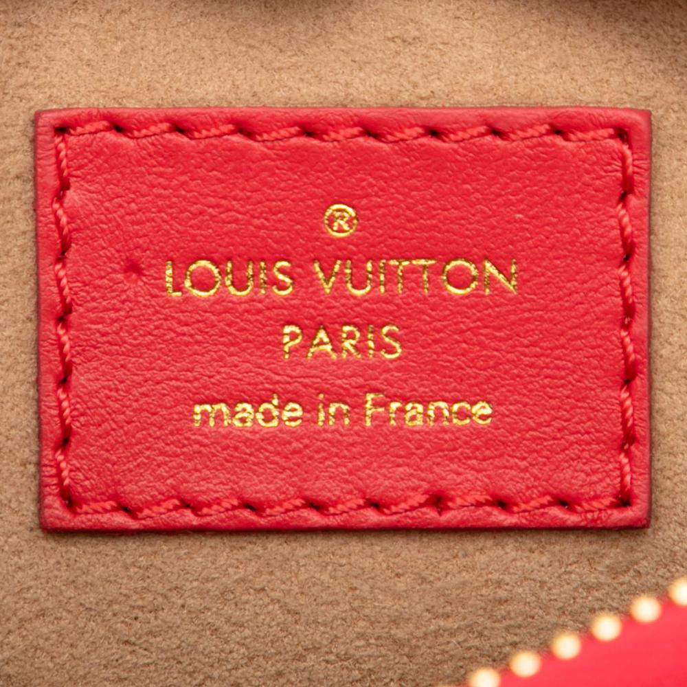 Louis Vuitton Pink Strawberry Lambskin Leather Leather Damier Quilt Lambskin Troca Pochette France
