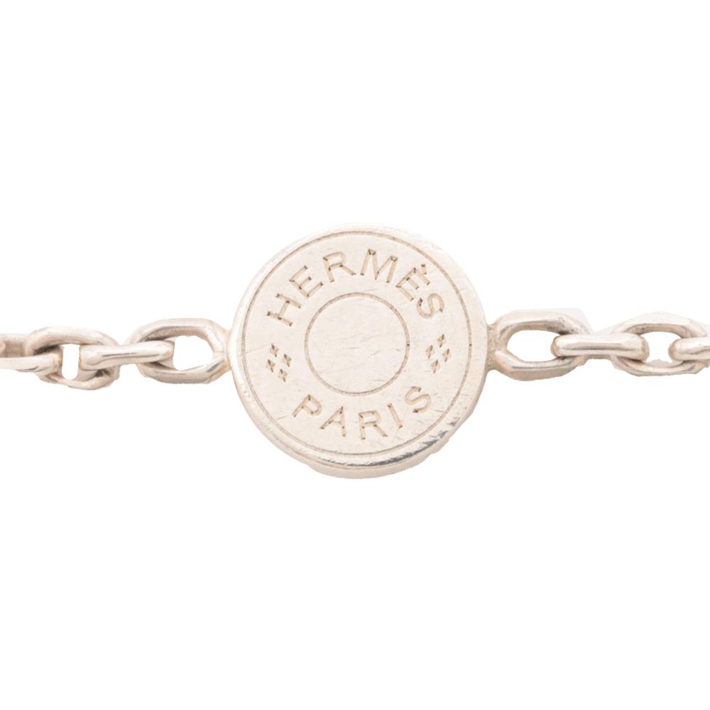 Hermès Silver SV925 / Sterling Silver Metal Sterling Silver Evelyne Eclipse Pendant Necklace France