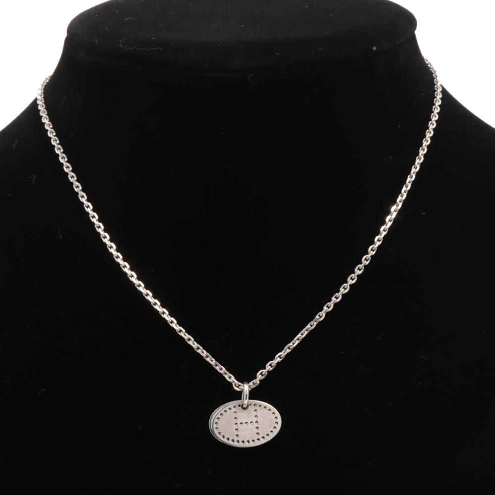 Hermès Silver SV925 / Sterling Silver Metal Sterling Silver Evelyne Eclipse Pendant Necklace France