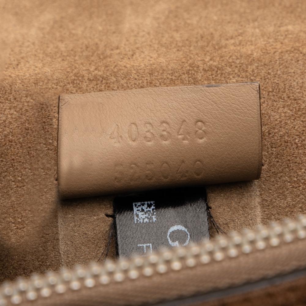 Gucci Brown Medium GG Supreme Embroidered Bird and Flowers Dionysus Shoulder Bag Italy