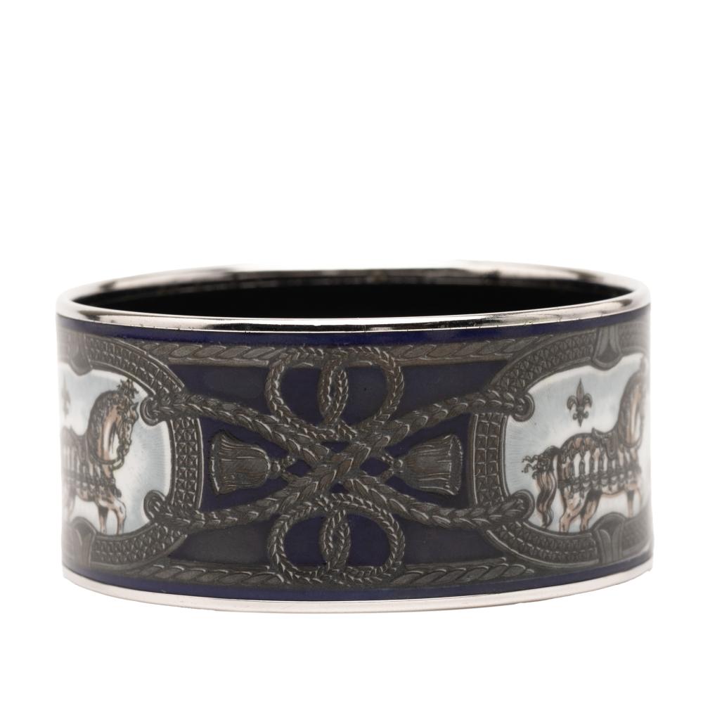 Hermès B Hermès Black Enamel Other Extra Wide Grand Apparat Bangle 65 Austria