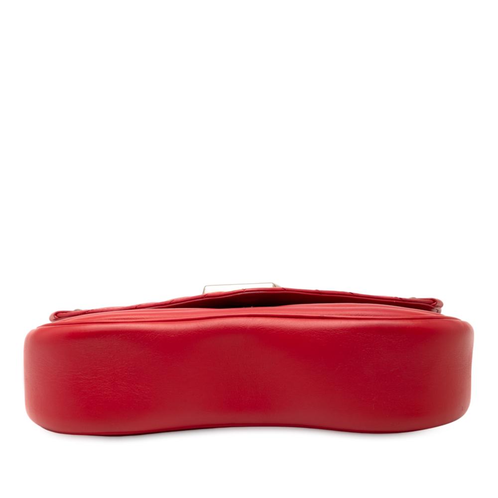 Louis Vuitton AB Louis Vuitton Red Calf Leather New Wave Chain Bag MM Italy